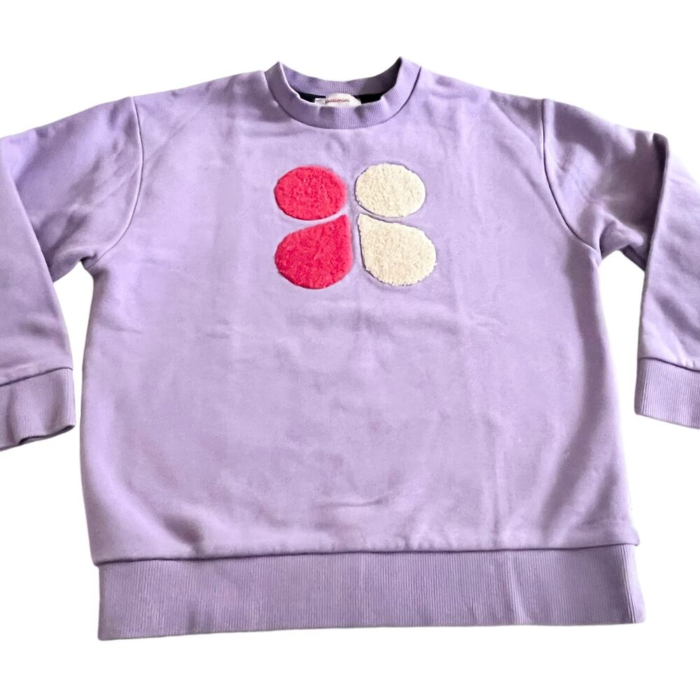 Catimini girls lavender embroidered front sweatshirt size 7